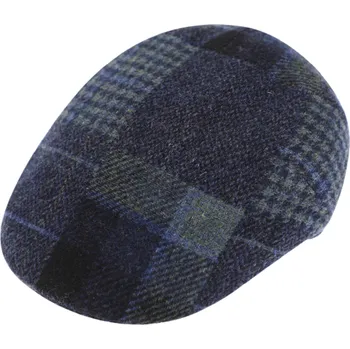 Čepice Fiebig - Headwear since 1903 Zimní modrá pánská bekovka od Fiebig - Limitovaná kolekce - Patchwork Velikost: 59 cm (L)