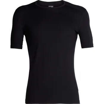 Pánské tričko pánské merino triko krátký rukáv ICEBREAKER Mens 200 Oasis SS Crewe, Black velikost: XS