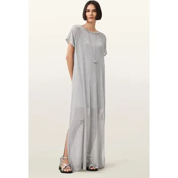 Dámské šaty Šaty AllSaints THEA W236DC stříbrná SLV, vel. 36