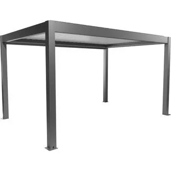 BIOHORT pergola velikost 4,5 x 3 šedý křemen/bílá