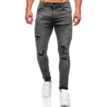 Pánské oblečení Černé pánské džíny slim fit Bolf KS2081A - 29/S