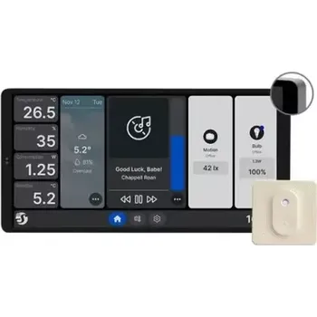 Centrální jednotka pro chytrou domácnost Shelly Wall Display X2 stříbrná + BLU HT (3800238072308)