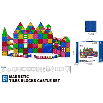 ostatní stavebnice Mamido Barevná magnetická stavebnice 131 dílů XL MT1463