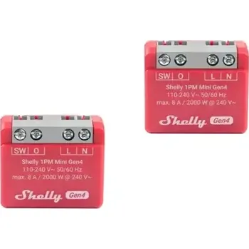 Centrální jednotka pro chytrou domácnost Shelly 1PM Mini chytré Wi-Fi relé s měřením spotřeby (1 kanál) 2ks (3800238070816)