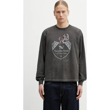 Pánské tričko Bavlněné tričko s dlouhým rukávem NEIGHBORHOOD NH . TEE LS-16, XL, šedá, 90Y