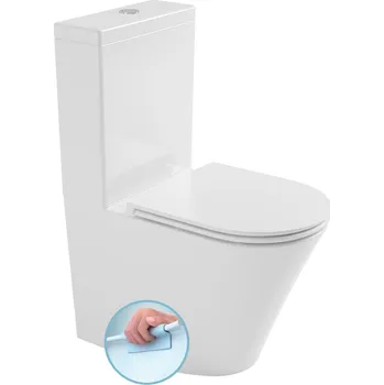 Klozet Bruckner FEIN WC kombi, Rimless, spodní/zadní odpad, bílá - 201.428.4