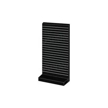 Prodejní regál Gondola BOX typ L, SLAT panel, 120x50x240 cm, černá