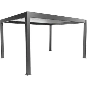 Zahradní domek BIOHORT pergola velikost 4,5 x 3,5 šedý křemen/stříbrná