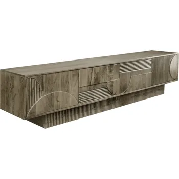 Televizní stolek Invicta Mangový TV stolek ART DECO šedá 200 cm 46804