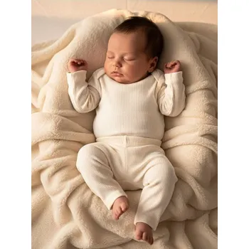 Dámská móda Sinsay - Bavlněné legíny - krémová - WI582-01X - WI582-01X-80