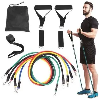 Nastavitelný gumový expandér inSPORTline Morpo Tubes 140 cm / 4,5-45 kg