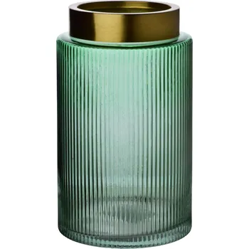Váza Skleněná váza Serenite 14x25 cm zelená