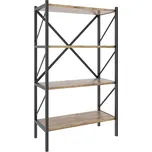 VCM Regál Insasi, v industriálním stylu (4 zásuvky, medový dub)