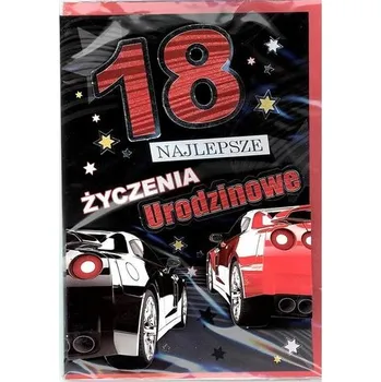 Karnet 18-stka naklejany 3D nr 004 + koperta