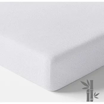 Prostěradlo EEVI Voděodolné bambusové froté prostěradlo 120x60 - Bílé