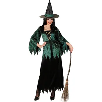 Volný čas Dámský kostým čarodějnice zeleno-černý Velikost: XL