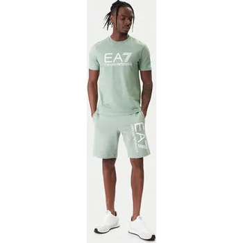 Pánská móda EA7 Emporio Armani T-Shirt 7M001412 AF22264 U7243 Zelená Regular Fit L
