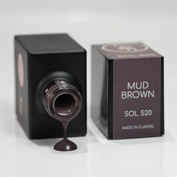 Umělé nehty Laif Gel lak hnědý SOL - 520 Mud Brown 10 ml