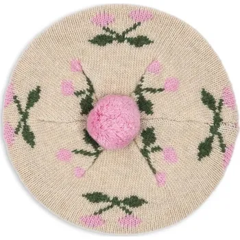 Čepice Dětský baret Konges Sløjd BELOU KNIT BERET KS101423.9BYA béžová 08X, vel. 12-18 měsíců