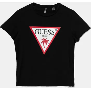 Dívčí oblečení Dětské bavlněné tričko Guess J5GI36.JA914.PPYA černá 99X, vel. 147-157