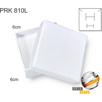Dárková krabička Krabička na šperky. Materiál papír . Ozn. PRK 810L. Velikost 6x6cm. Barva Bílá s listrem