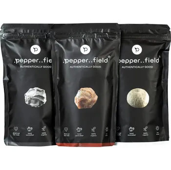 Koření Kampotský pepř černý, červený a bílý (3× 250 g)