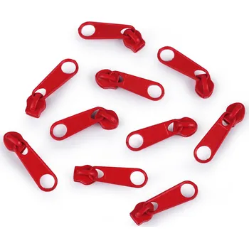 Zip Jezdec ke spirálovým zipům No 3 pro metráž typu POL Varianta: 148 červená, Balení: 10 ks