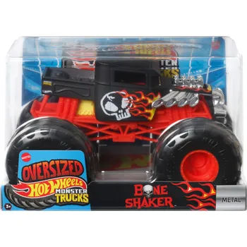 auto na autodráhu Hot Wheels Monster Trucks Oversized Bone Shaker červený