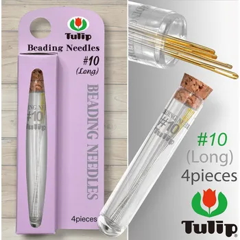 Nástroj na niť a příze Jehly na navlékání korálků TULIP No.10 (Long) pr.0,46mm délka 51mm sada 4Ks