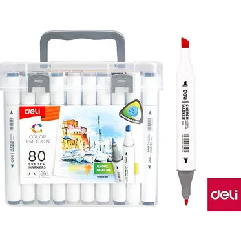 DELI Color Emotion skicovací, oboustranné, 80 barev