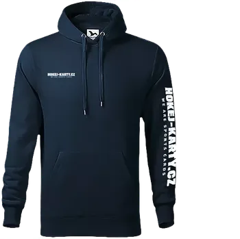 Pánská mikina Mikina s kapucou modrá HOKEJ-KARTY - pánská, L