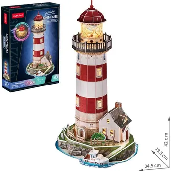 Puzzle CubicFun Noční edice: Maják 72 dílků