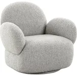 Světle šedé křeslo z textilie bouclé Messina – House Nordic ID_1679802