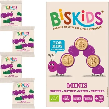 BISkids BIO dětské celozrnné mini sušenky bez přidaného cukru 120g