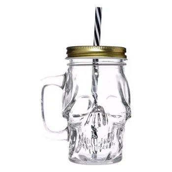 Sklenice Sklenice - víčko a brčko - Lebka