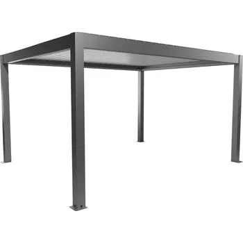 BIOHORT pergola velikost 4,5 x 3,5 šedý křemen/bílá