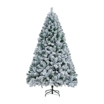Vánoční stromek Umělý vánoční stromek 591784 6ft, 183 cm se sněhem - A YAHEETECH