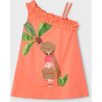 Dětská móda Dívčí šaty Mayoral 3937.6M.Mini.PPYA oranžová 20X, vel. 140