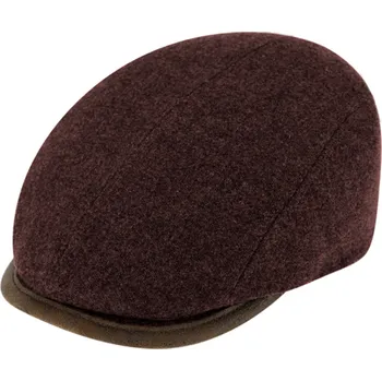 Čepice Fiebig - Headwear since 1903 Zimní bordo bekovka driver cap od Fiebig - vlna a kůže Velikost: 56 cm