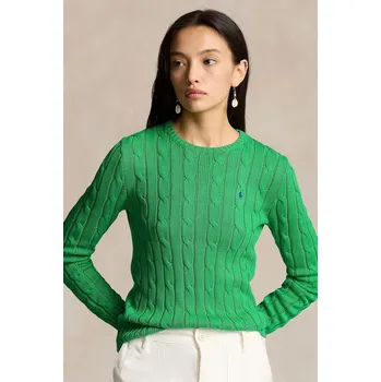 Pánský svetr Bavlněný svetr Polo Ralph Lauren 211891640 zelená 77X, vel. XS