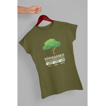 Dámské oblečení Dámske tričko Mámabanka Barva: Khaki, Velikost: S