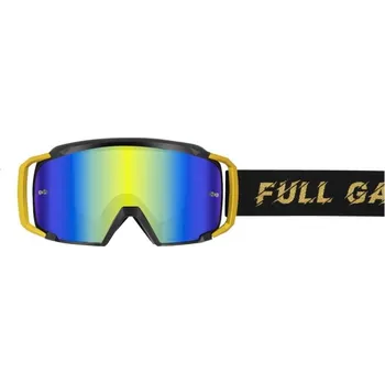 Motocyklové brýle SWAPS Swaps GOGGLECROS67 MX brýle Scrub V2 Fullgaz černé/zlaté/iridium modré