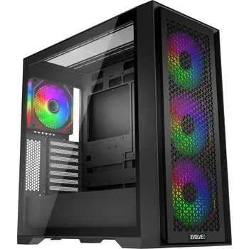 PC skříň EVOLVEO Rhino, eATX/ATX/4x ARGB/bočnice sklo/mesh