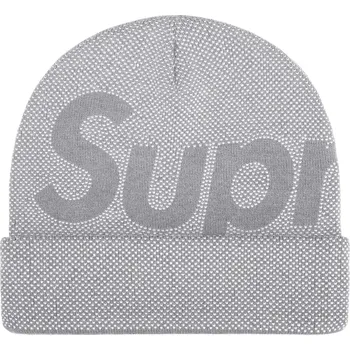 Čepice Supreme Studded Knockout Big Logo Beanie Grey Velikost: ONE SIZE