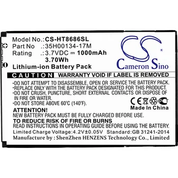 Baterie pro mobilní telefon Baterie Cameron Sino CS-HT8686SL pro HTC M1 - neoriginální