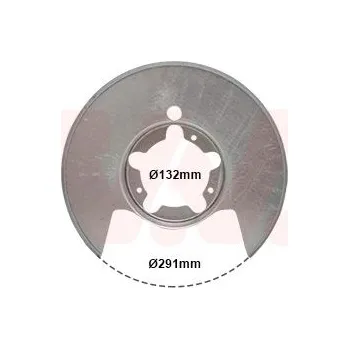 Brzdový kotouč Ochranný plech proti rozstřikování, brzdový kotouč VAN WEZEL 2813373