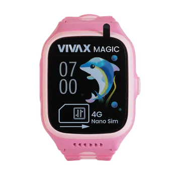 Chytré hodinky VIVAX smart hodinky dětské 4G růžové