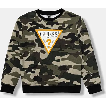 Chlapecké oblečení Dětská bavlněná mikina Guess L5BQ05.KAD74.9BYA zelená 87X, vel. 175