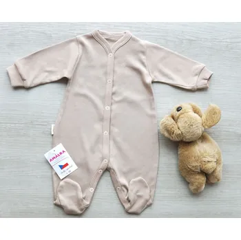 Kojenecký overall AMÁLKA Bavlněný propínací overal, oříškový latté Velikost: 74