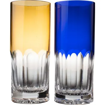 Sklenice Barevné broušené sklenice na nealko, Glamour crystal, 350 ml, 2 ks